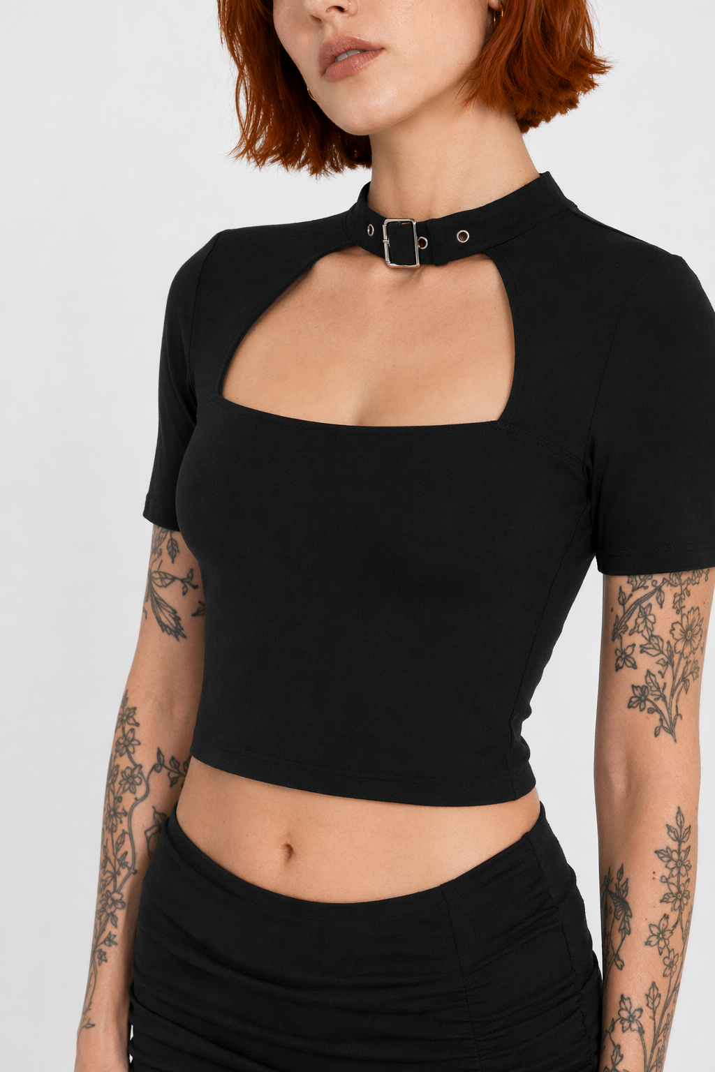 Elegant Ebony Crop Top Default
