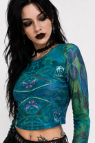 Grunge Harajuku Crop Top Green