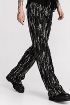 Black Grunge High Waist Pants Black