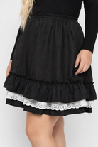 Grunge Ruffle Skirt in Apparition Default Title