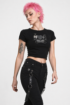 Heart Goth Crop Top L