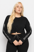 Faithless' Grunge Long Sleeved Top Black