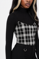 Black Plaid Set Black