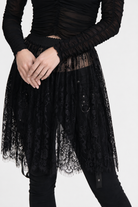 Gothic Lace Skirt - Various Lengths Black 35cm