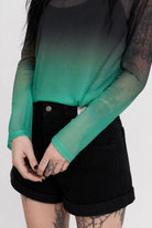 Gradient Mesh Tee - Purple/Green Green