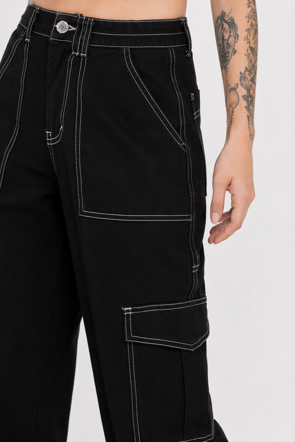 Come Get Some' Grunge Trousers. BLACK
