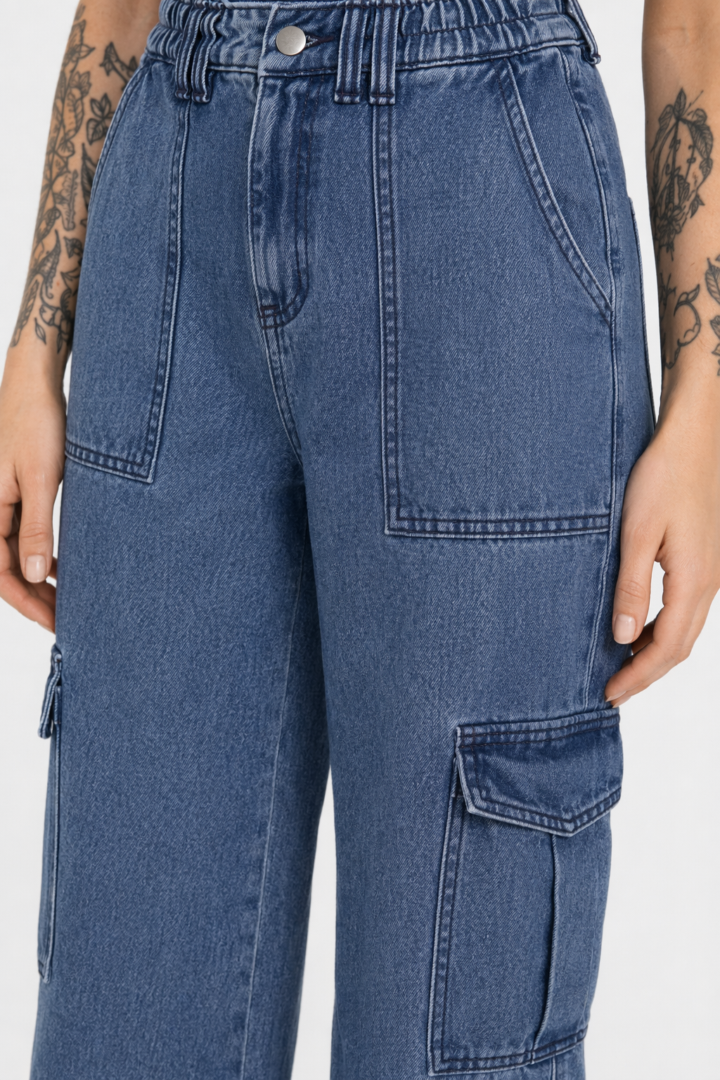 Come Get Some' Grunge Trousers. Blue