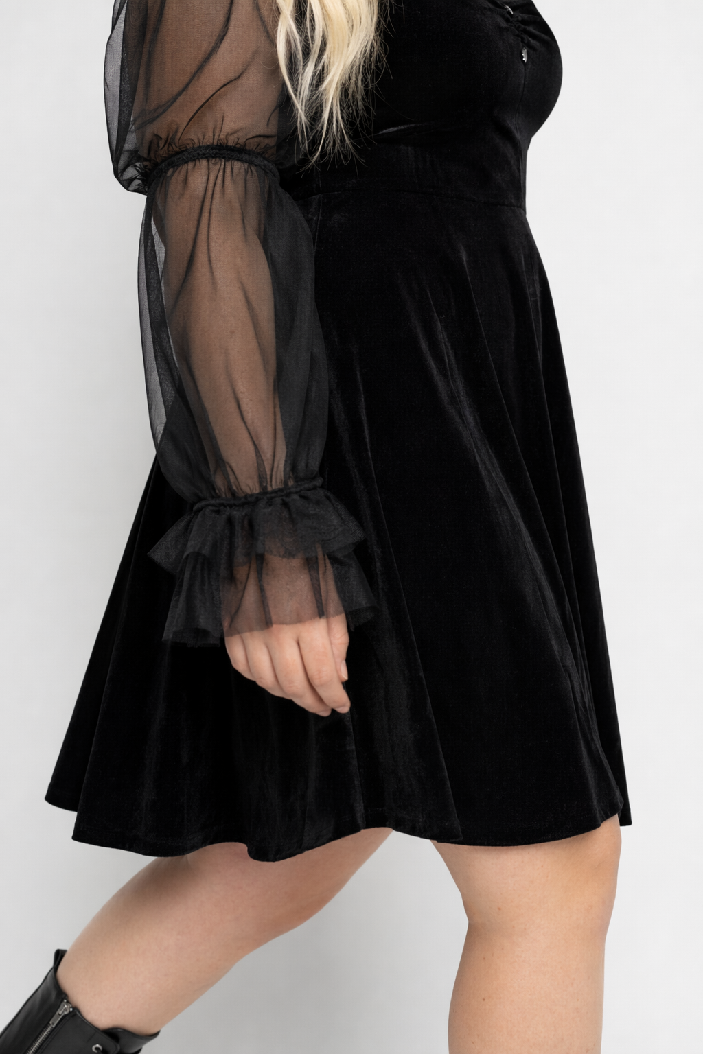 Goth Black Dress - Hollow Ground Black