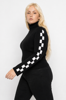 "Cozy Long-sleeve Turtleneck Sweater" Black