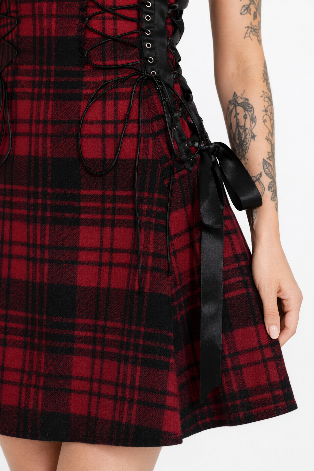 "Rebel Plaid Grunge Dress" 1