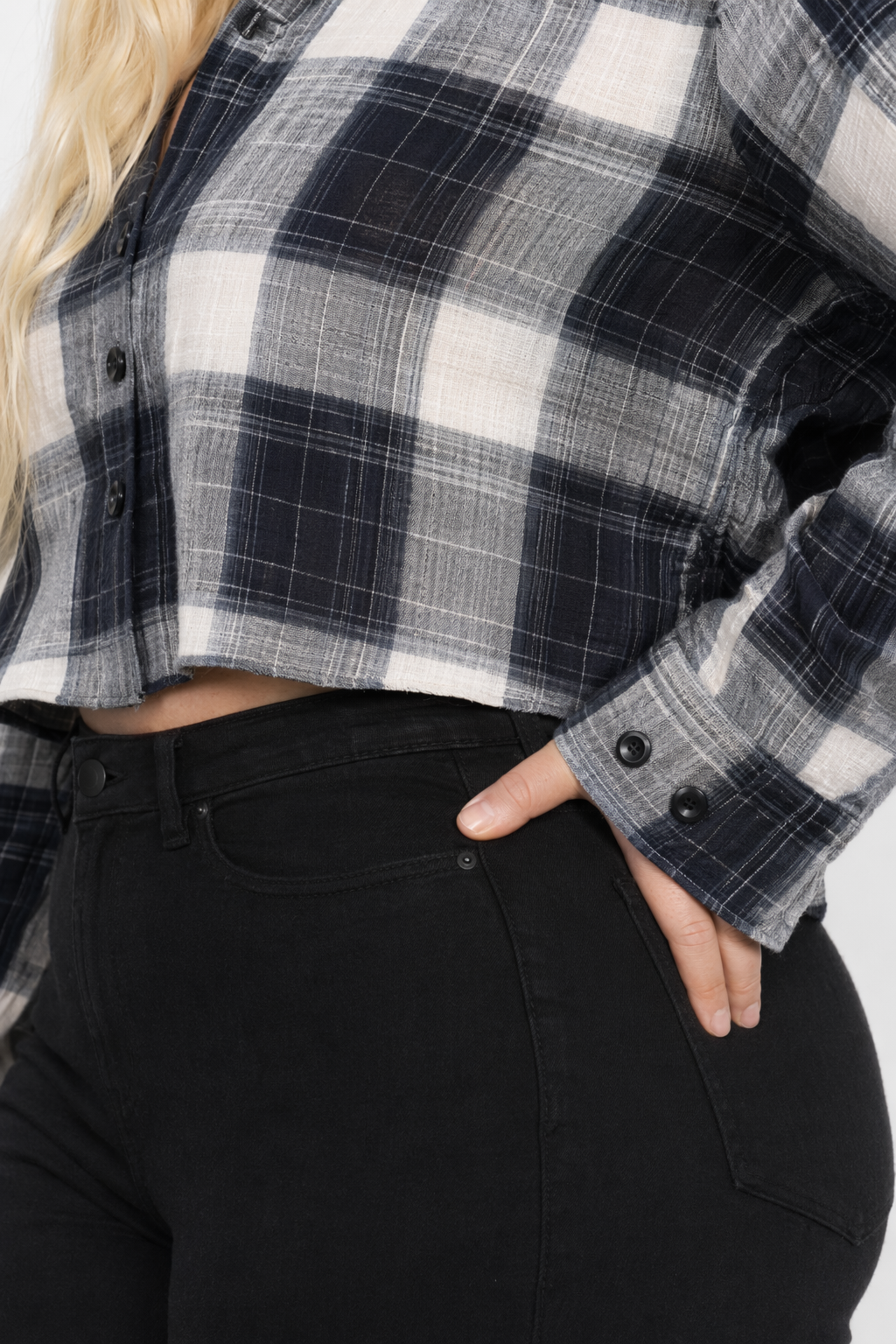 Smashing' Grunge Check Shirt Dark Blue