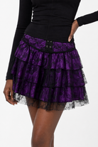 Colorful lace skirt Purple