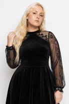 Goth Velvet Lace Dress' black