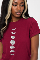 Black Moon Phase Tee' Red