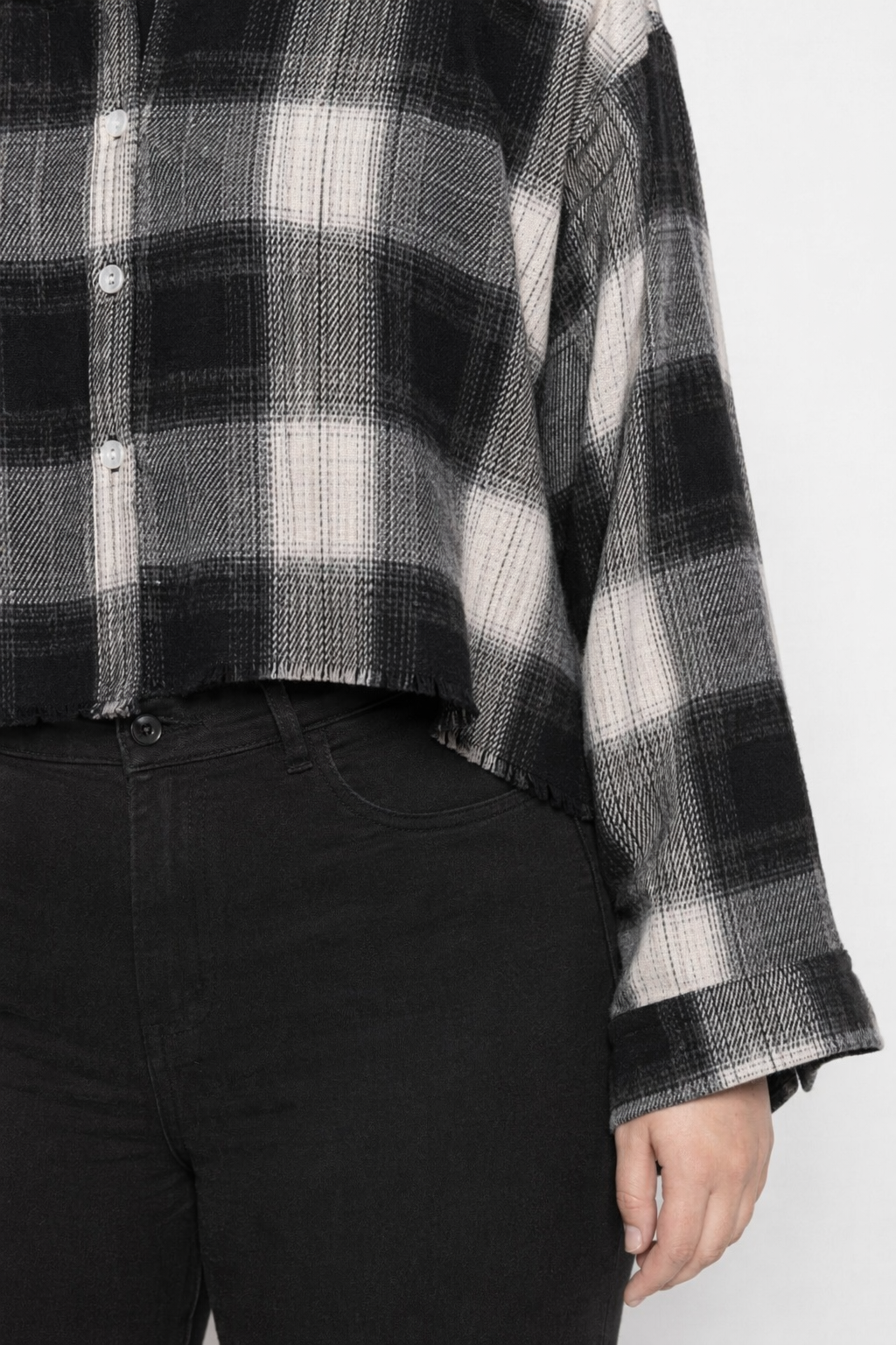 Smashing' Grunge Check Shirt Black