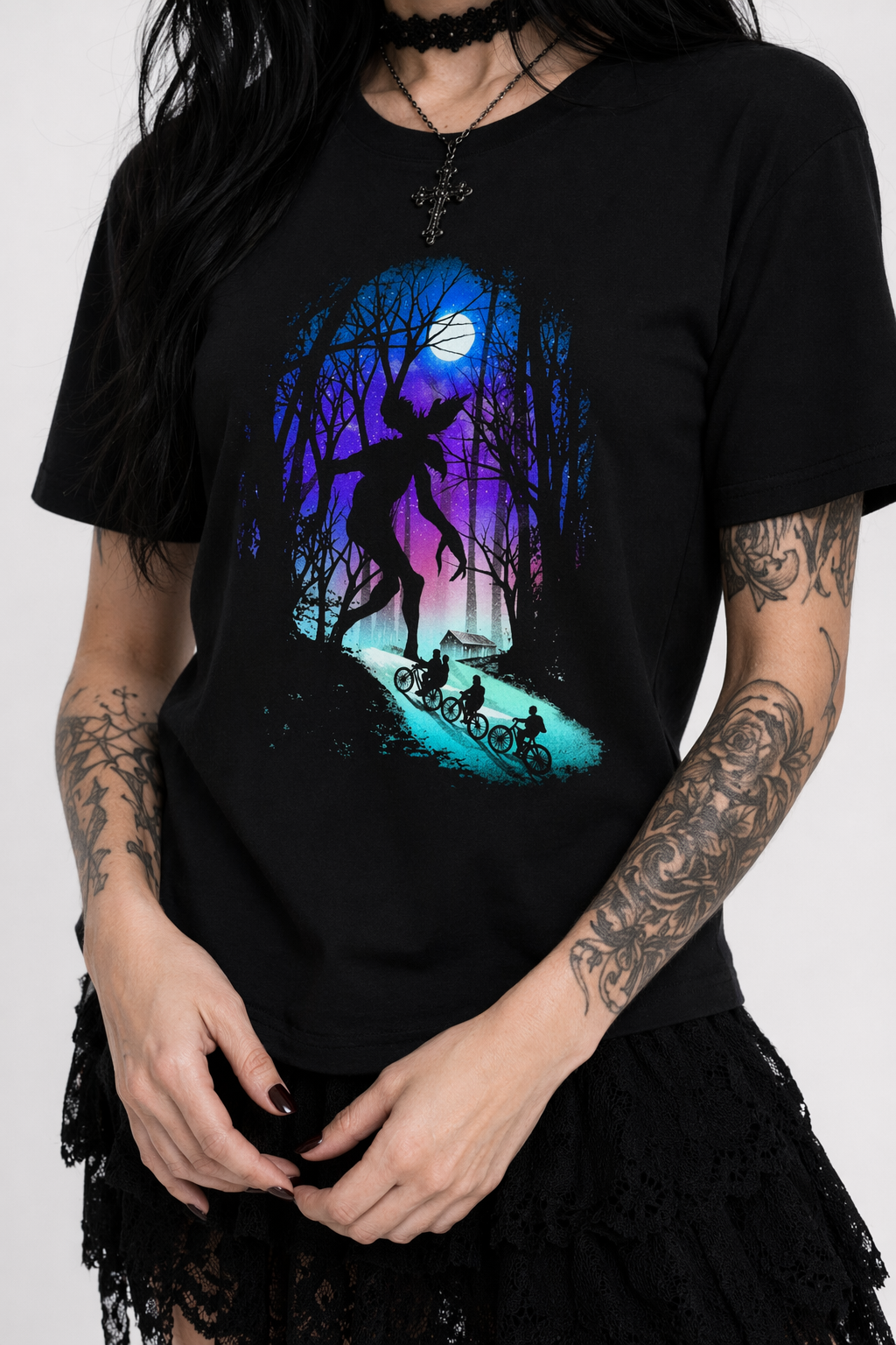 "Quirky Tee for Strange Things" Black