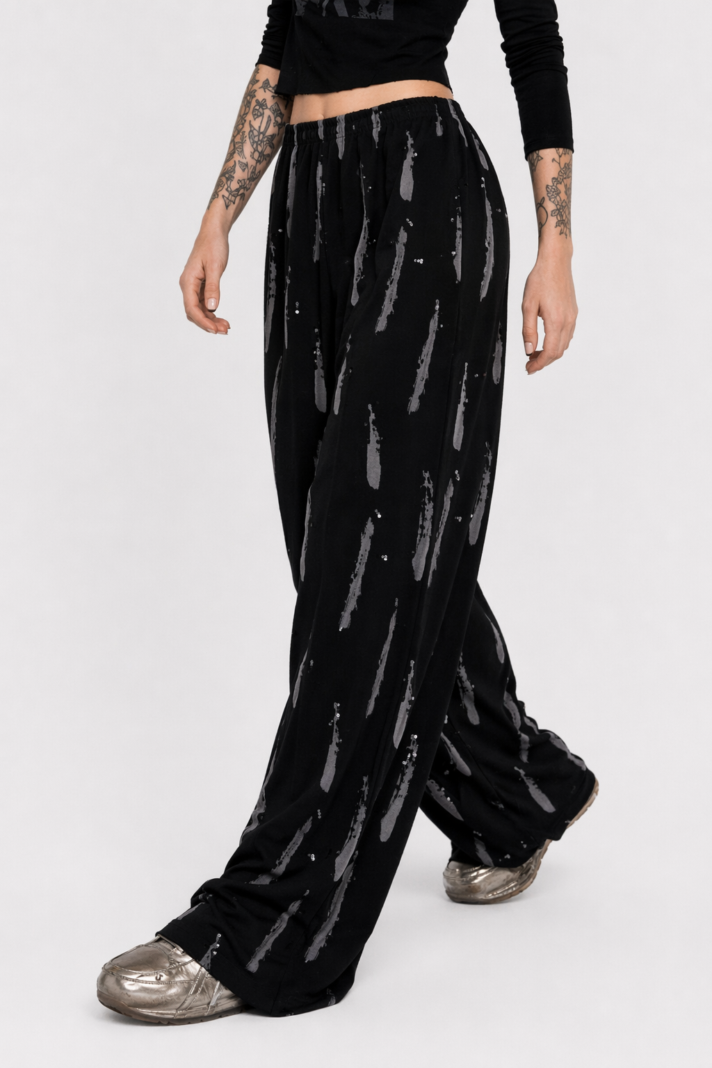 Darkness Calls Tie Dye Pants Black
