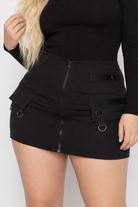 Black Goth Miniskirt Revamped' Black