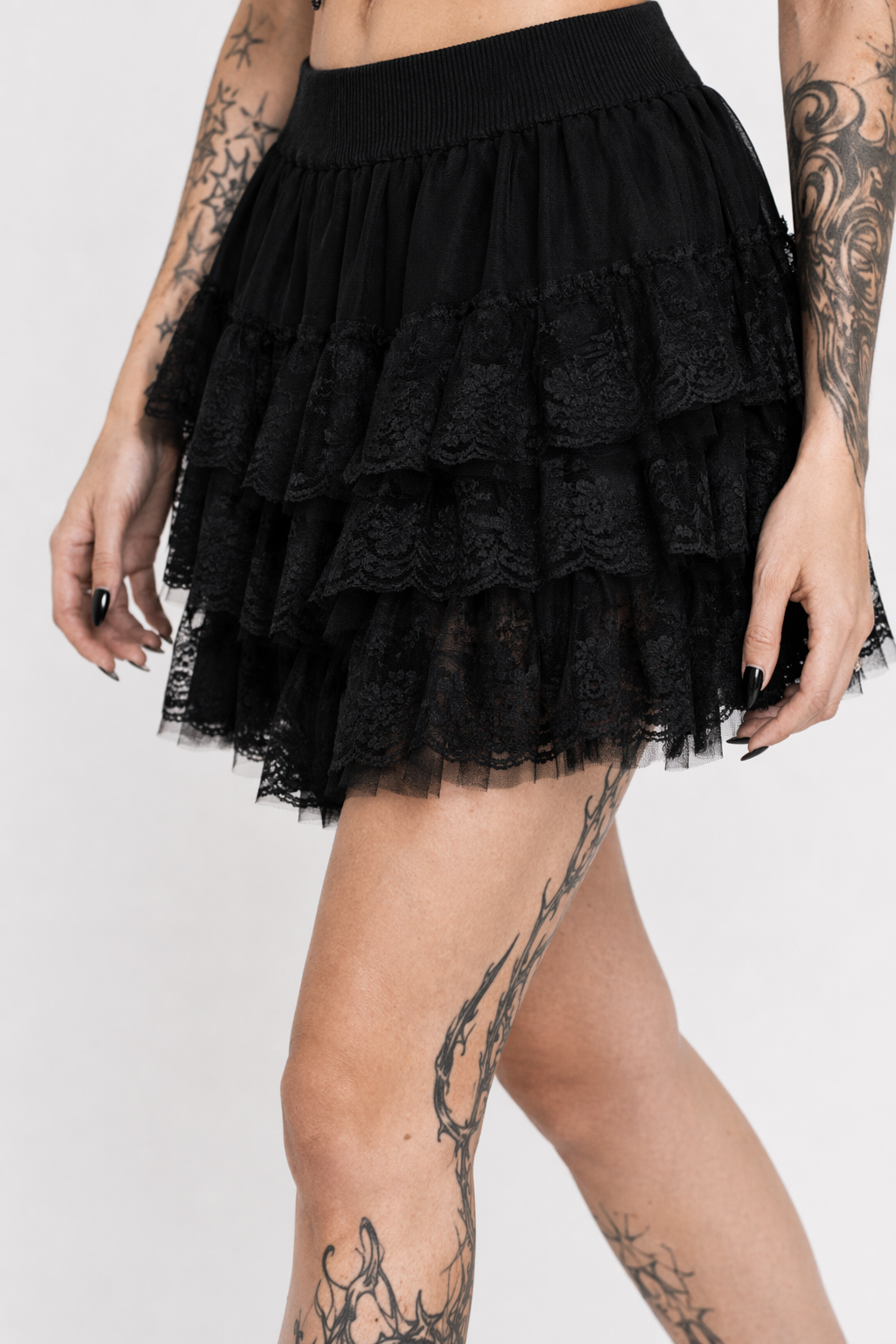 Gothic Lace Black Skirt black skirt