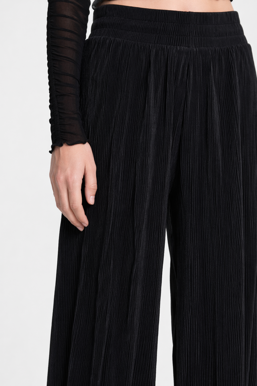 Black Flowy Grunge Goth Pants Black