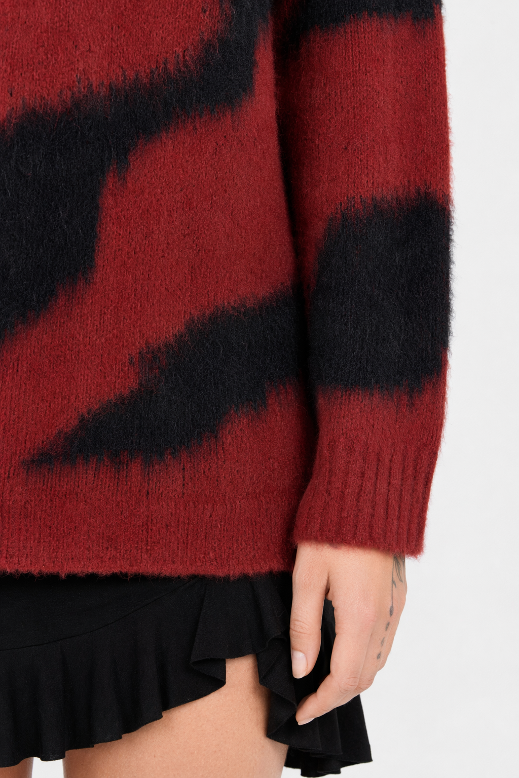 Red and Black Grunge Sweater' Default Title