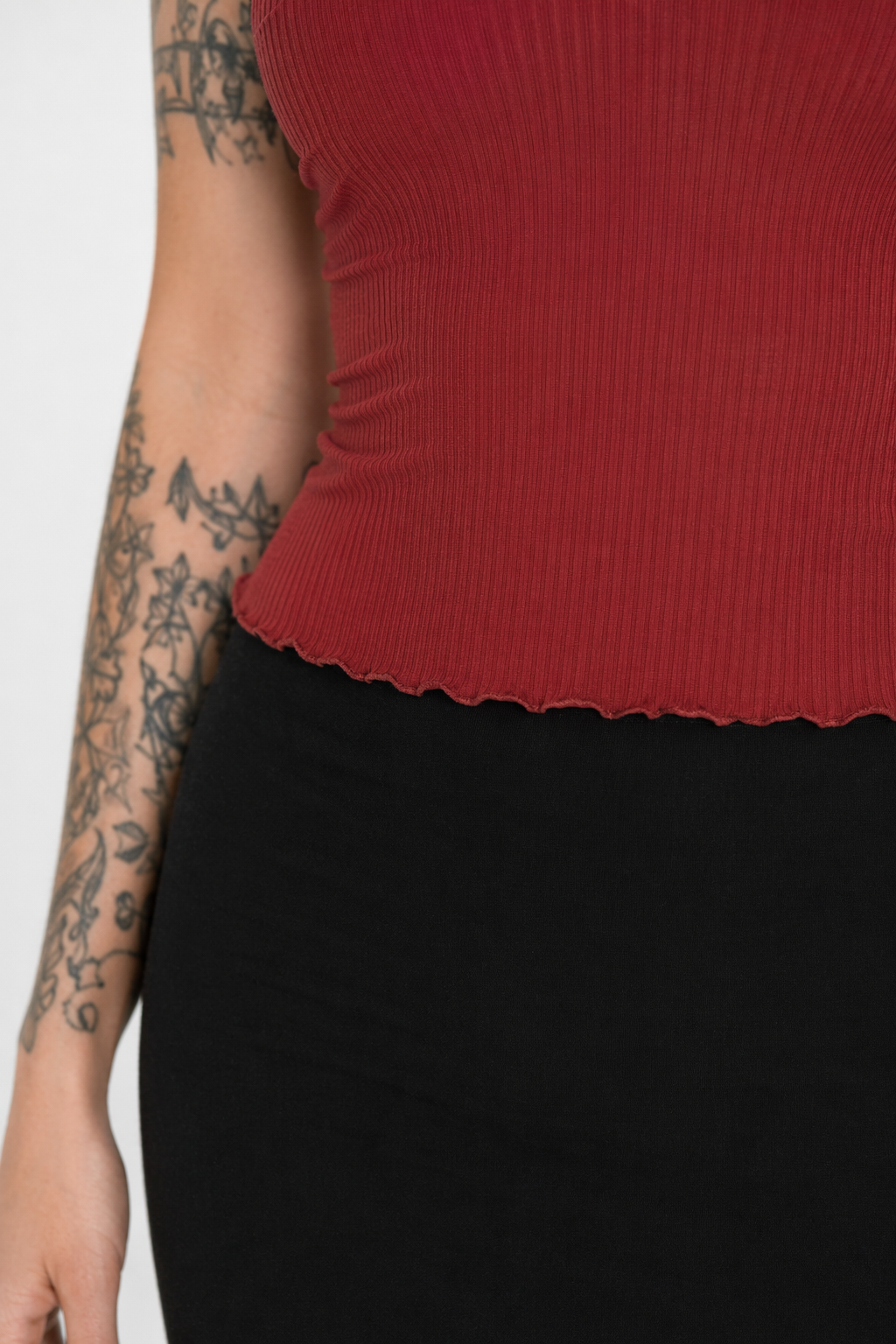 Grunge Goth Crop Top Red Camis