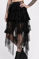 Horror-inspired Ruffle Skirt black