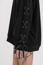 Black Oversized Lace Sweater Default Title