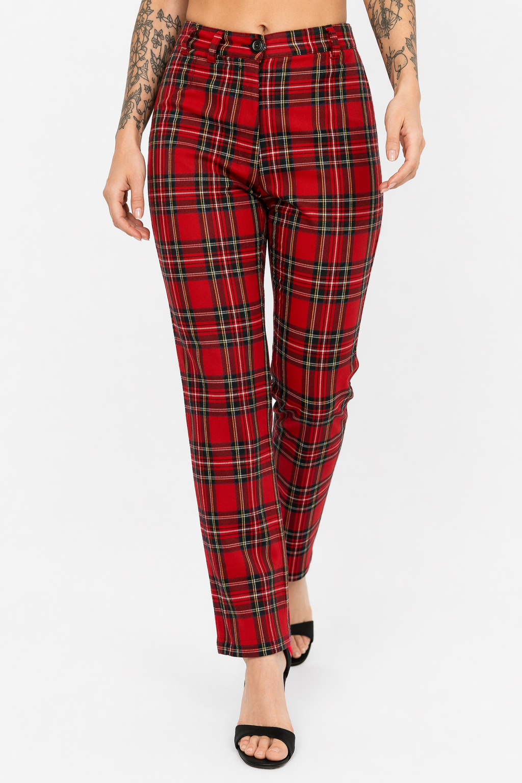 Plaid Waist Pants pants