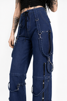 Blue High Waisted Grunge Denim Jeans blue