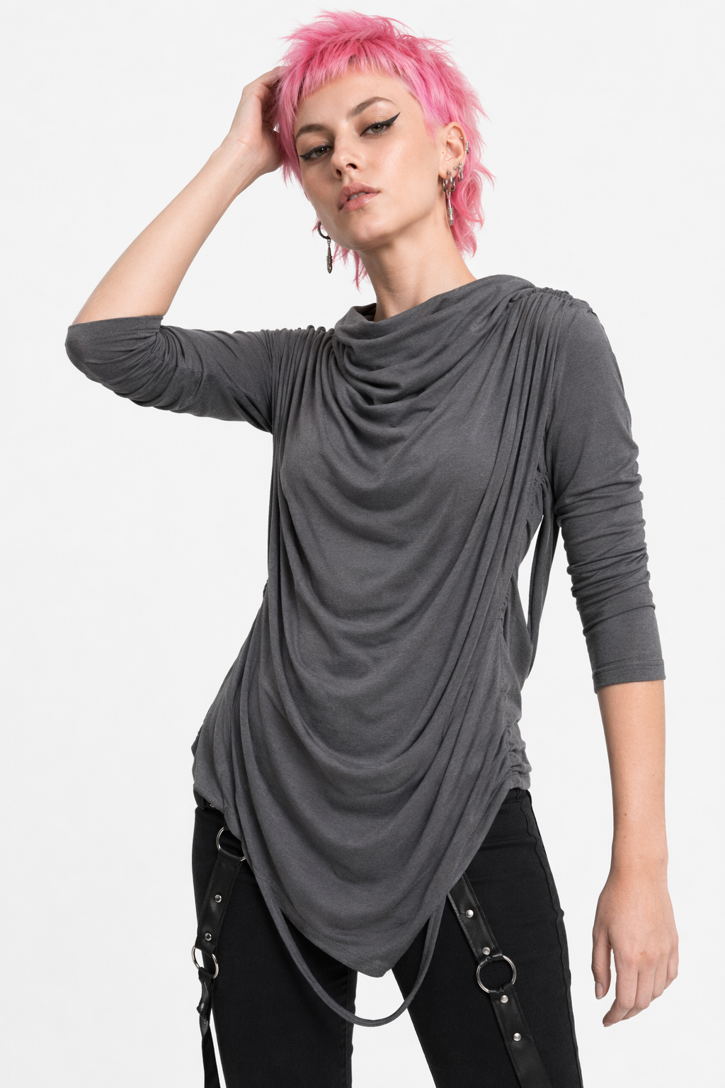 99' Black Hooded Top in Multiple Colors gray
