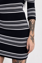 Pandora Stripe Knit Bodycon Dress Default Title