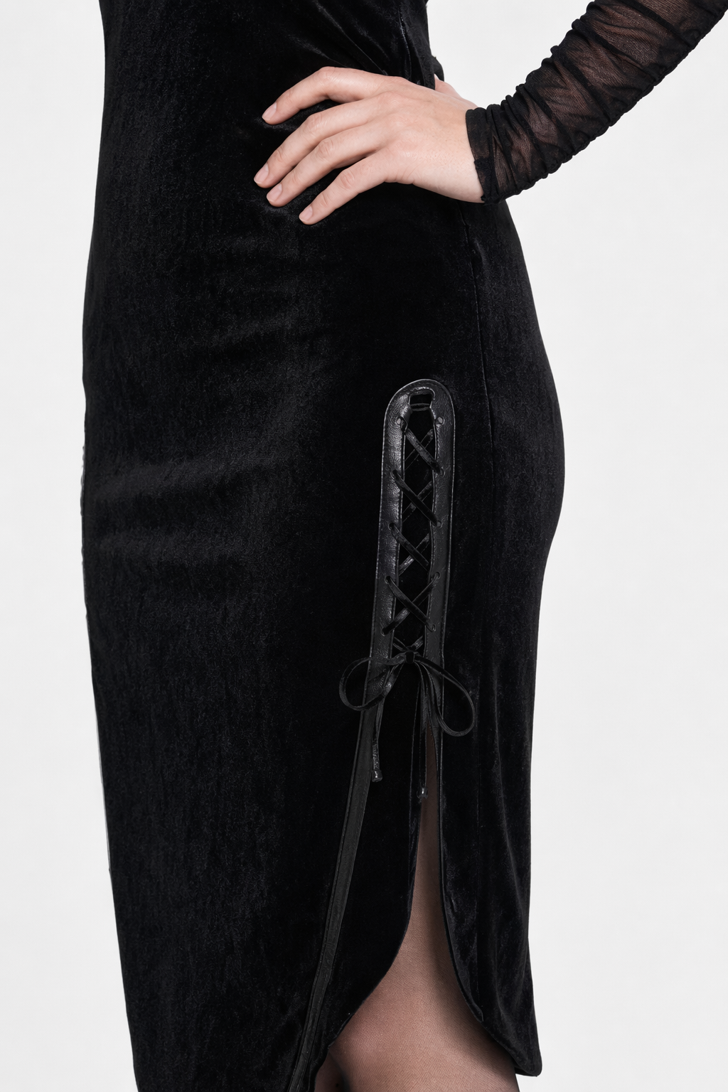 "Black Alternative Ankle Dress - Dead Inside" Black