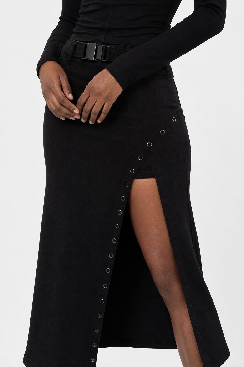 Evil Kin' Harajuku Slit Skirt black