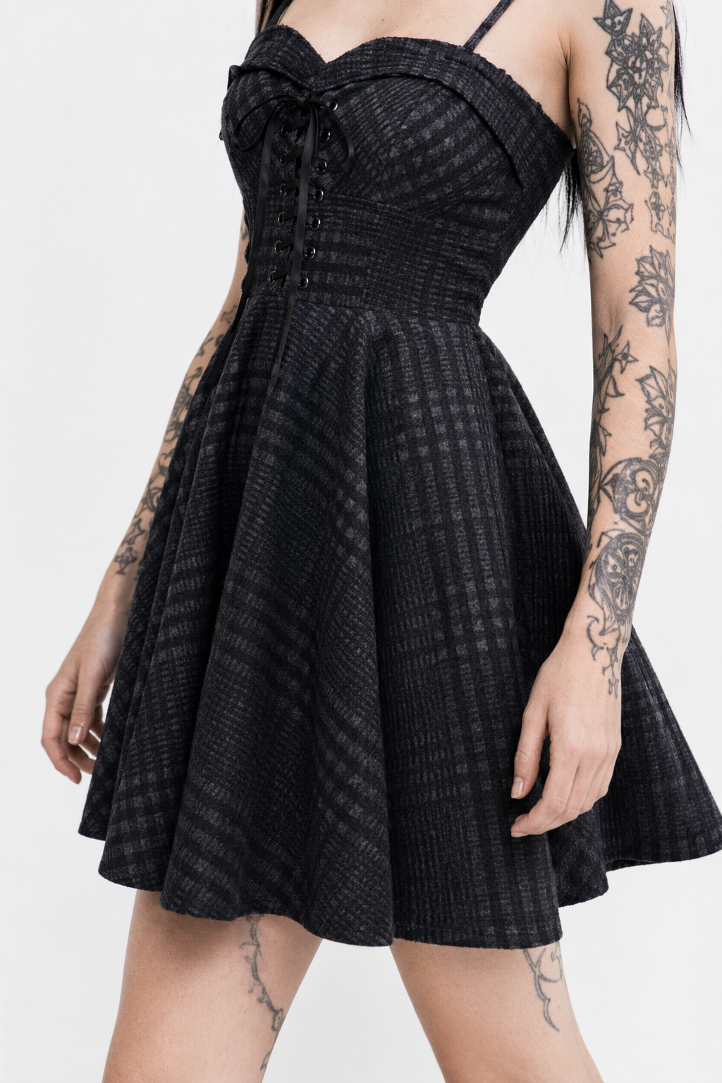 Sad Plaid Maxi Dress only the strap dress
