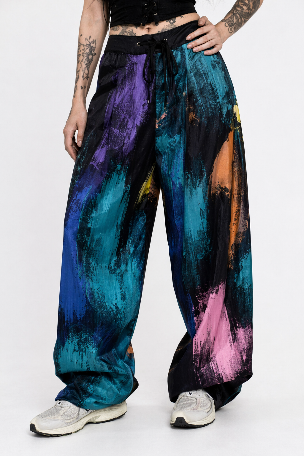 "Multi Color Oversized Pants: Slow Down!" Picture Color