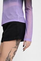Gradient Mesh Tee - Purple/Green Purple