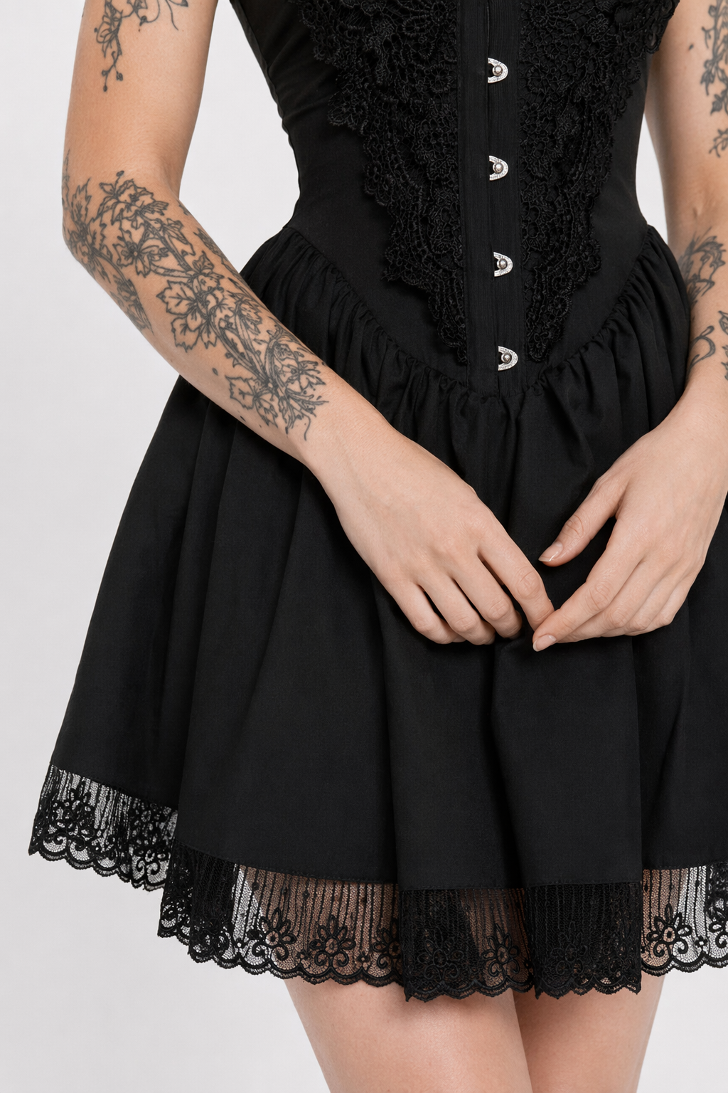Black Lace Lolita Dress M