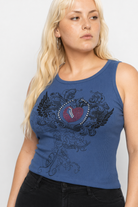 Blue Casual Top Blue