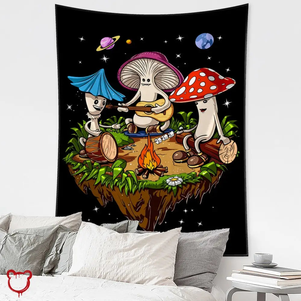 Alien Psychedelic Tapestry 95X70Cm / Gt1087-3 Homeware