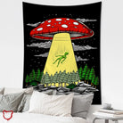 Alien Psychedelic Tapestry 95X70Cm / Gt1087-9 Homeware