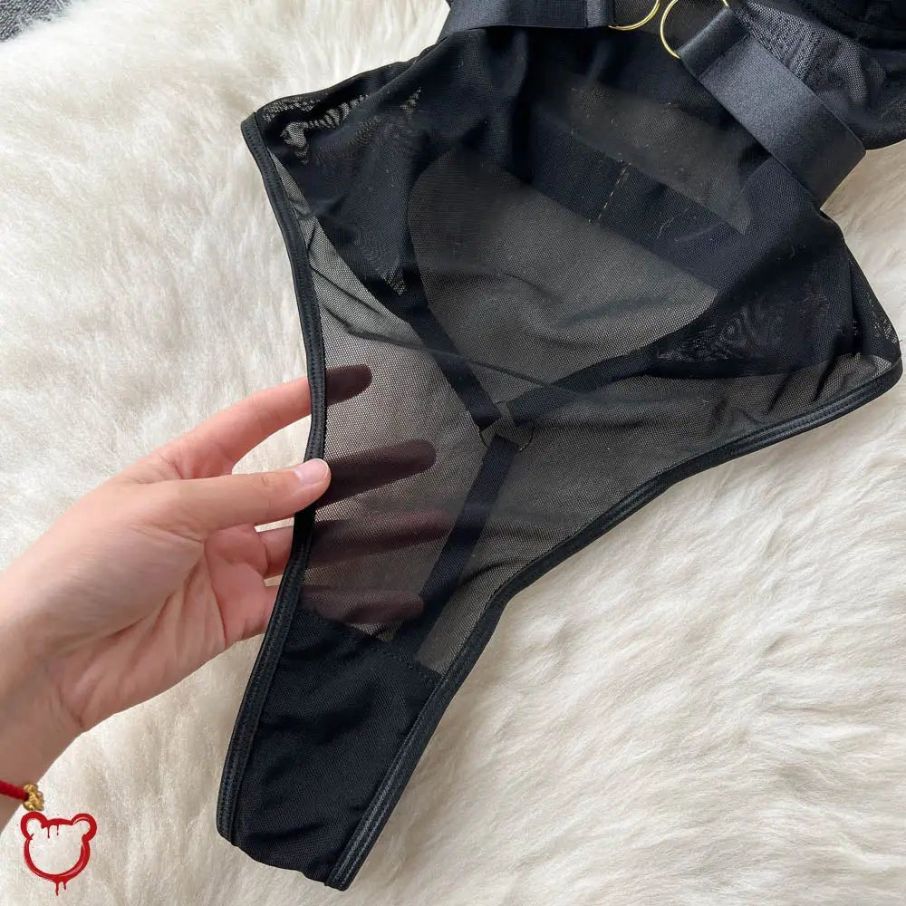 Alt Goth Black Bodysuit - The Cursed Closet