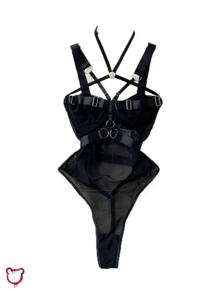 Alt Goth Black Bodysuit - The Cursed Closet