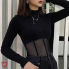 Alt Slim Black Top Clothing