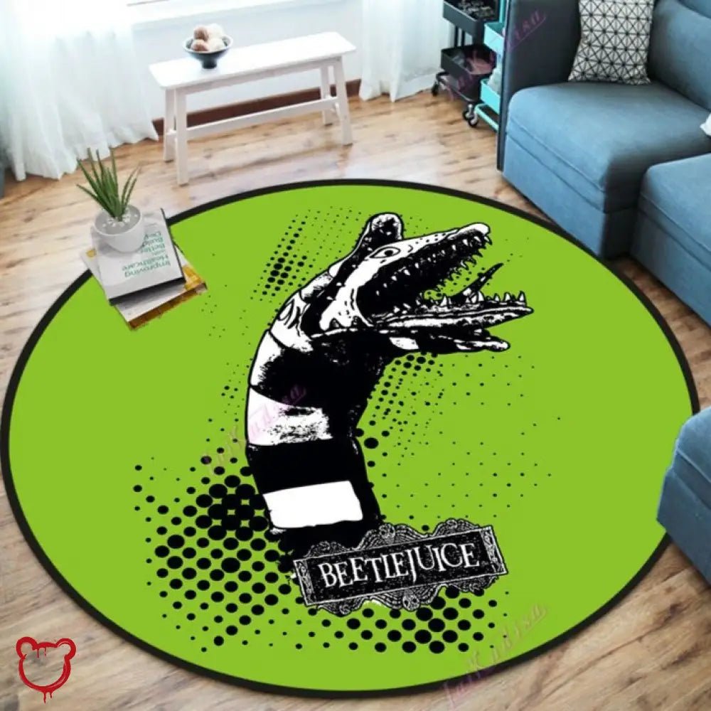 Anti - Slip Beetlejuice Horror Rug - The Cursed Closet