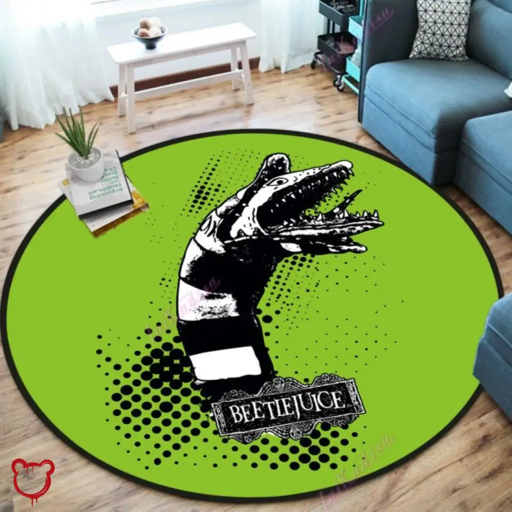 Anti-Slip Beetlejuice Horror Rug Diameter 100Cm / 1 Homeware