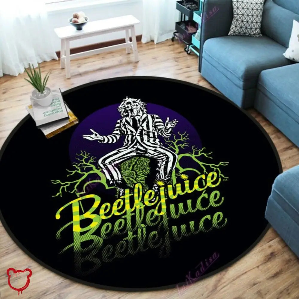 Anti-Slip Beetlejuice Horror Rug Diameter 100Cm / 6 Homeware