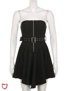 Apocalypse Strapless Belted Dress Black / S Clothing