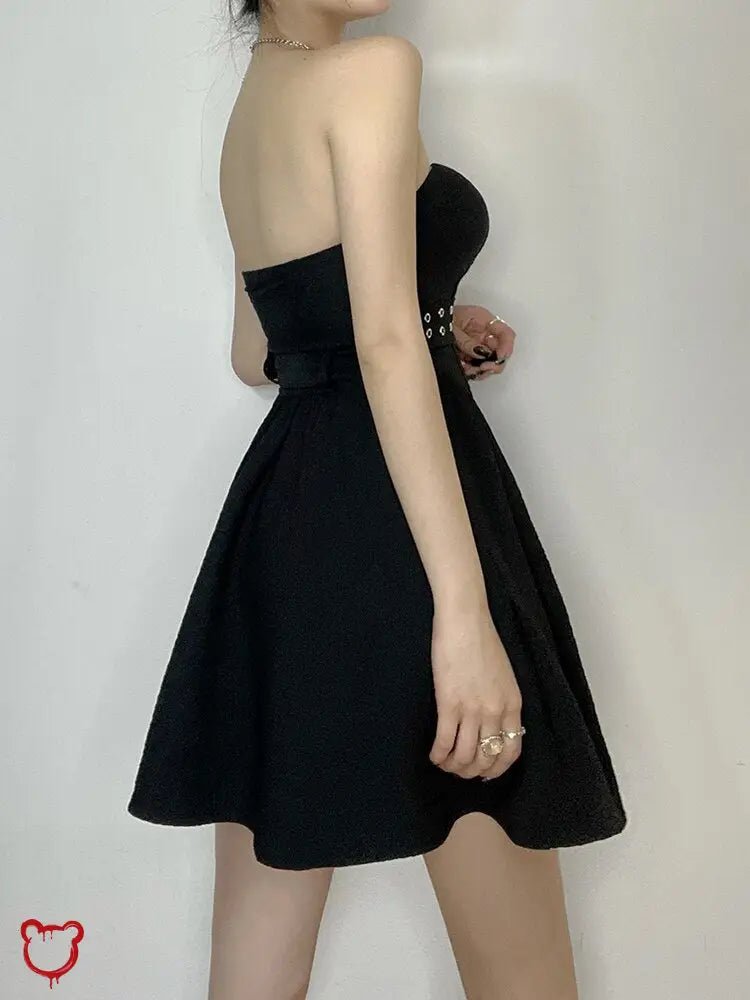 Apocalypse Strapless Belted Dress - The Cursed Closet