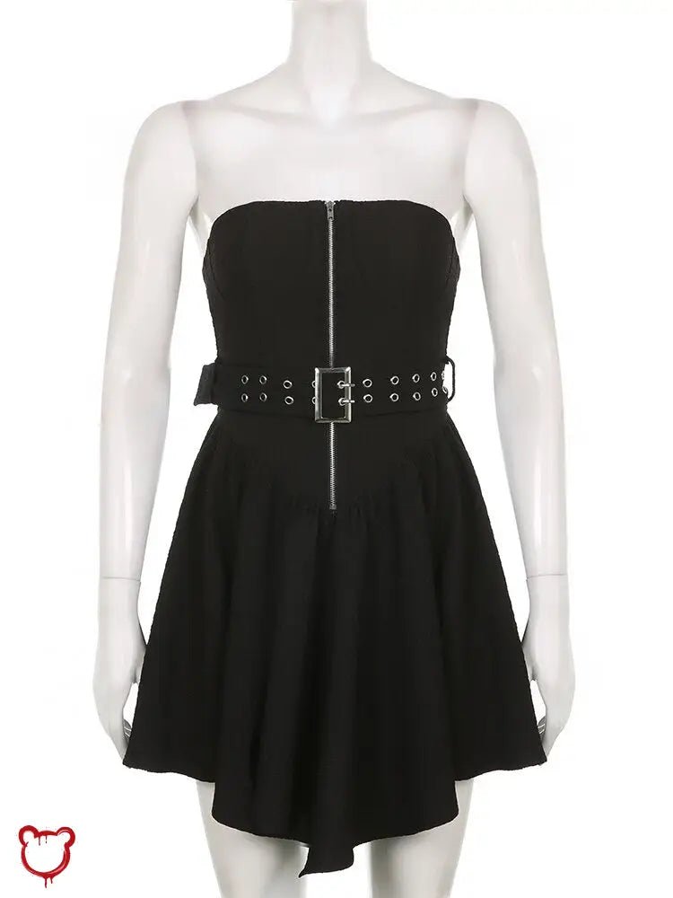Apocalypse Strapless Belted Dress - The Cursed Closet